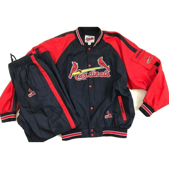 *RARE* XL Vintage St. Louis Cardinals Windbreaker Track Suit XL Jacket & Pants Men